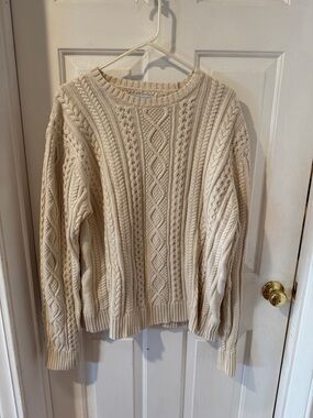 Amazon Essentials Ivory Cable Knit Pullover